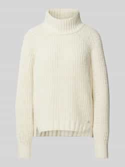Monari Gebreide pullover met opstaande kraag model 'Chenille'