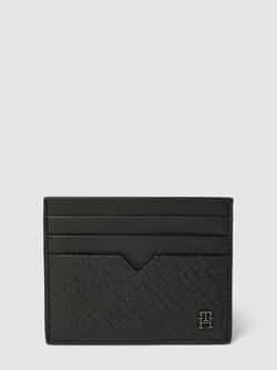 Tommy Hilfiger Heren Portemonnee Zwart Kaarthouder Contrast Logo Black Heren