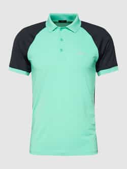 BOSS Green Poloshirt met labeldetail model 'Pauletech'