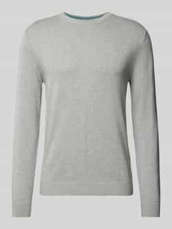 Tom Tailor Gebreide pullover met labelstitching model 'BASIC'