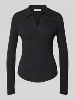 MOS MOSH Gebreide pullover van wol met polokraag model 'Ronika'
