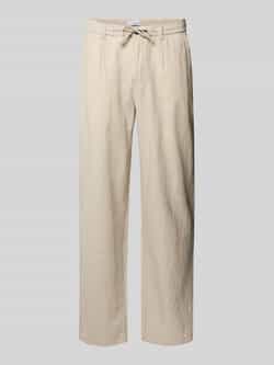 Lindbergh Stoffen broek met linnen en steekzakken opzij