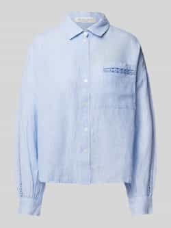 Christian Berg Woman Regular fit linnen blouse met borstzak