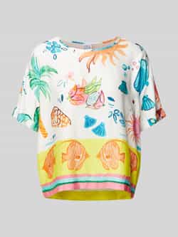 Emily Van den Bergh Regular fit blouseshirt met ronde hals