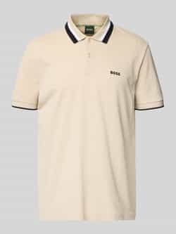 BOSS Green Regular fit poloshirt met labelprint model 'Paddy'