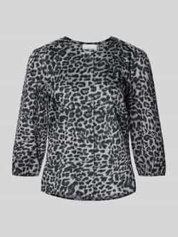 Comma Regular fit blouse met 3 4-mouwen