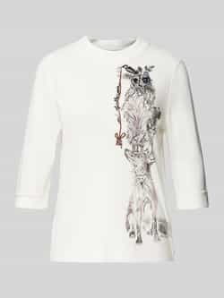 Marc Cain T-shirt met siersteentjes en pailletten
