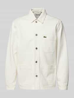 Lacoste Relaxed fit overhemdjack met steekzakken