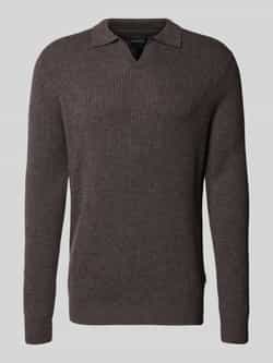 Bugatti Gebreide pullover met polokraag