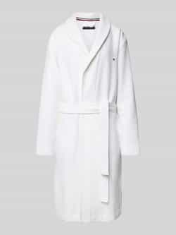 Tommy Hilfiger Regular fit badjas van geweven stof met wafelstructuur