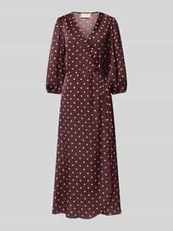 NEO NOIR Dames Jurken Malinga Dot Dress Bordeaux