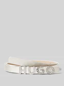 HUGO Leren riem met labelapplicatie model 'Zula'