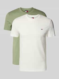 TOMMY JEANS Shirt met ronde hals TJM XSLIM 2PACK JERSEY TEE EXT (Set van 2)