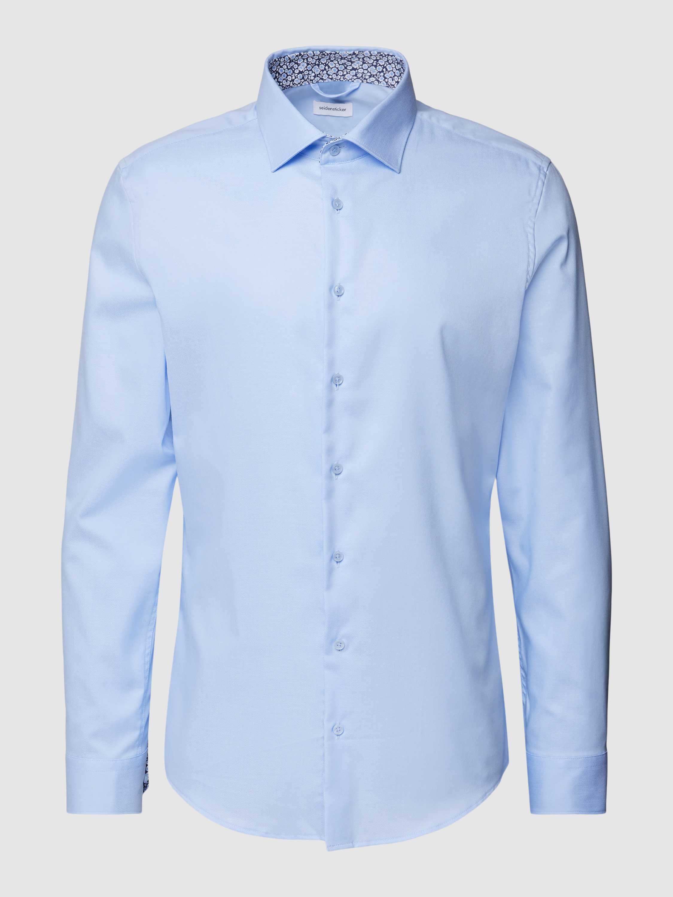 Seidensticker Blauw Slim Fit Business Overhemd Blue Heren
