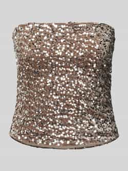 Pieces Slim fit top in tubemodel met pailletten model 'KAM'