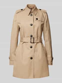 Tommy Hilfiger Lang jack HERITAGE SINGLE BREASTED TRENCH met de kenmerkende trenchdetails & tommy-strepen als riemlus