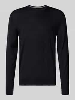 Christian Berg Men Regular fit shirt met lange mouwen van een mix van merinowol