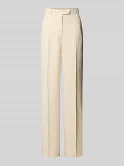 Max Mara Studio Straight leg linnen broek met persplooien model 'CORDOVA'