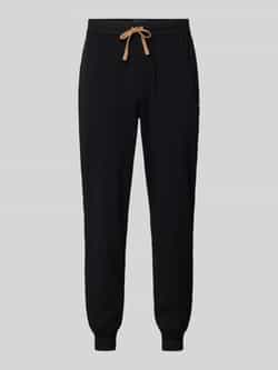 Boss Relaxed fit sweatpants met labelstitching model 'Mix&Match'