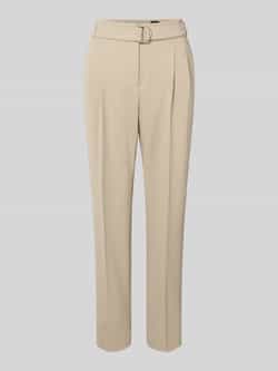 Boss Regular fit broek van kreukvrije crêpe