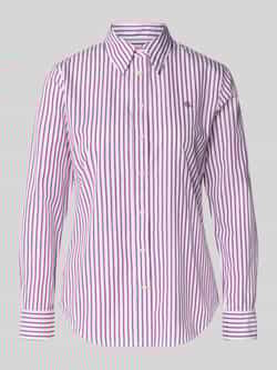 Lauren Ralph Lauren Slim fit overhemdblouse met logostitching model 'Jamelko'