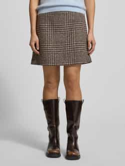 Geruite rok voor dames met elastische taille geruite midi-rok met hoge taille knoop geruite midi-rok voor jonge dames casual 1-XL Geruite rok voor dames met elastische taille geruite midi-rok met hoge taille knoop geruite midi-rok voor jonge dames casual 1-XL