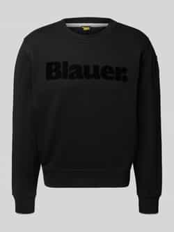 Blauer Usa Sweatshirt met labelprint model 'Crosby'
