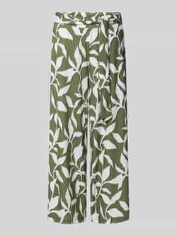 MORE & MORE Wide leg stoffen broek met strikceintuur