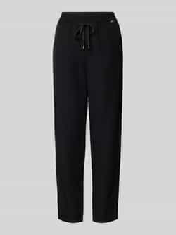 Marc Cain Tapered fit stoffen broek met tunnelkoord