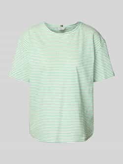 Tommy Hilfiger Relaxed fit T-shirt van een mix van linnen en katoen
