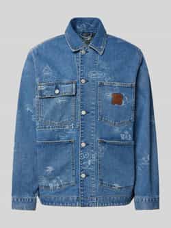 Carhartt Work In Progress Jeansjack met opgestikte zakken model 'STAMP'