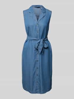 Vero Moda Getailleerde jeansjurk met strikceintuur model 'BREE'