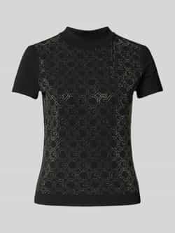 Guess T-shirt Korte Mouw MOCK NECJK ALL OVER LOGO