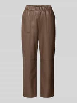 MAX&Co. Regular fit broek in leerlook met steekzakken opzij model 'CREATIVO'