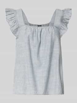 Pieces Relaxed fit top met bandjes van een mix van katoen en linnen model 'APIA'