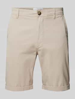 Selected Homme Slim fit korte broek met structuurmotief model 'LUTON'