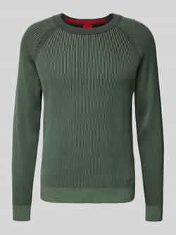 HUGO Gebreide pullover met ribboorden model 'Squizzo'