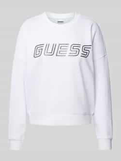 Guess Activewear Sweatshirt met extra brede schouders en labelprint