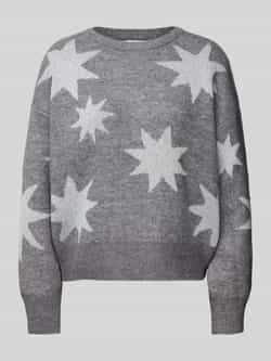 Only Comfort fit gebreide pullover met motief met effectgaren model 'ROSIE'