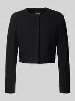 Boss Boxy fit korte blazer van pure scheerwol model 'JICENA'