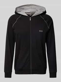 BOSS Capuchonsweatvest Mix&Match Jacket H met -borduursel op de borst