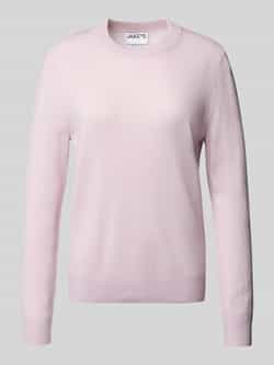 Jake*s Casual Gebreide pullover van kasjmier met ronde hals