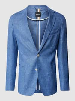 Hugo Boss Verfijnde Slim Fit Jas met Micro Patroon Blue Heren