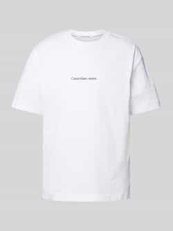 Calvin Klein Jeans T-shirt met labelprint model 'GRID MONOGRAM'
