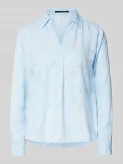 Comma Regular fit blouse met platte kraag en V-hals