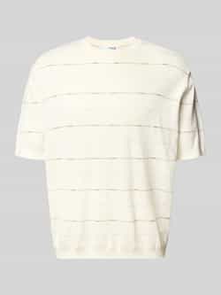 Selected Homme Regular fit gebreid shirt van een mix van katoen en linnen model 'BERG SUN'