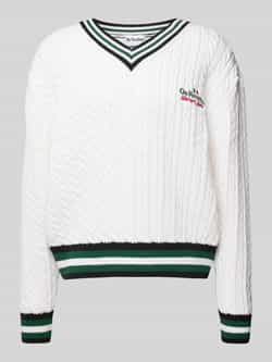 On Vacation Gebreide pullover met kabelpatroon model 'Retro Italia'