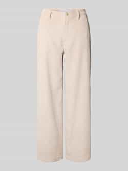 RAFFAELLO ROSSI Straight leg corduroy broek met ceintuurlussen model 'YUKI'