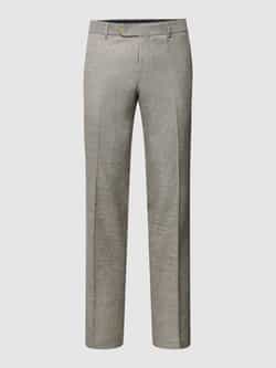 ATELIER TORINO Regular fit stoffen broek met linnen model 'Cane'