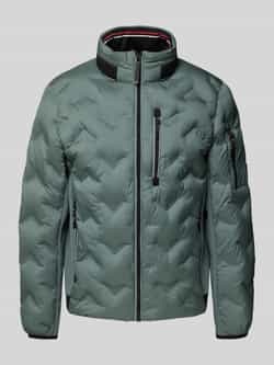 Tom Tailor Regular fit gewatteerd jack met opbergbare capuchon in de kraag